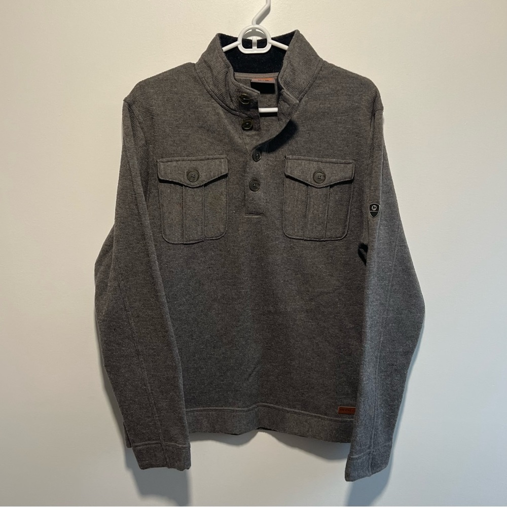 Merrell Wool Blend Henley Style Sweater Men’s Medium